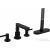 Hansgrohe FINORIS 4 üléses kádperemre szerelhető kád csaptelep, matt fekete 76444670