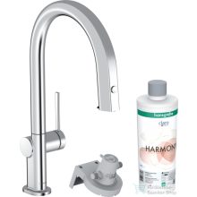   Hansgrohe AQUITTURA M91 vízszűrős mosogató csaptelep 210, kihúzható zuhanyfejjel, 1jet, sBox, indulókészlet, króm 76800000