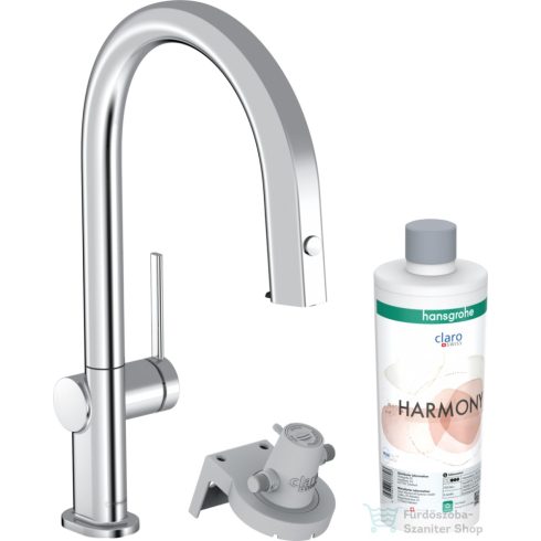 Hansgrohe AQUITTURA M91 vízszűrős mosogató csaptelep 210, kihúzható zuhanyfejjel, 1jet, sBox, indulókészlet, króm 76800000