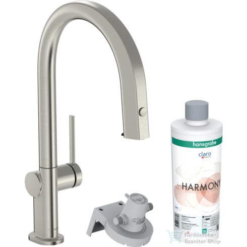 Hansgrohe AQUITTURA M91 vízszűrős mosogató csaptelep 210, kihúzható zuhanyfejjel, 1jet, sBox, indulókészlet, nemesacél felület 76800800