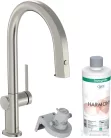 Hansgrohe AQUITTURA M91 vízszűrős mosogató csaptelep 210, kihúzható zuhanyfejjel, 1jet, indulókészlet, nemesacél felület 76801800
