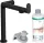 Hansgrohe AQUITTURA M91 vízszűrős mosogató csaptelep 240, 1jet, indulókészlet, matt fekete 76802670