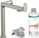 Hansgrohe AQUITTURA M91 vízszűrős mosogató csaptelep 240, 1jet, indulókészlet, nemesacél felület 76802800