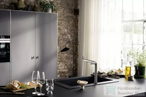 Hansgrohe AQUITTURA M91 vízszűrős mosogató csaptelep 240, 1jet, indulókészlet, nemesacél felület 76802800