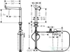 Hansgrohe AQUITTURA M91 vízszűrős mosogató csaptelep 240, 1jet, króm 76804000