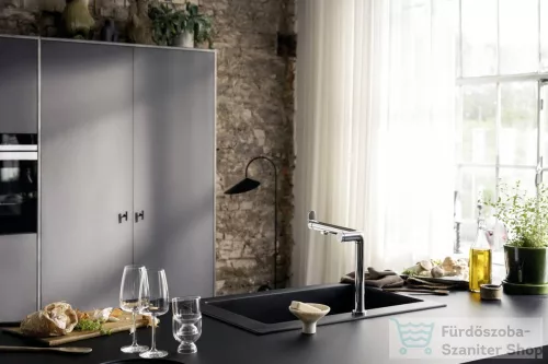 Hansgrohe AQUITTURA M91 vízszűrős mosogató csaptelep 240, 1jet, króm 76804000