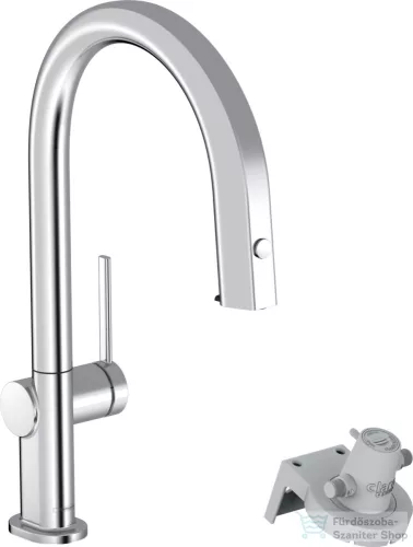 Hansgrohe AQUITTURA M91 vízszűrős mosogató csaptelep 210, kihúzható zuhanyfejjel, 1jet, sBox, króm 76826000