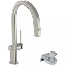   Hansgrohe AQUITTURA M91 vízszűrős mosogató csaptelep 210, kihúzható zuhanyfejjel, 1jet, sBox, nemesacél 76826800