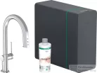 Hansgrohe Aqittura M91 210 mosogató csaptelep és szóda készítő kihúzható zuhanyfejjel,1 jet,sBox,króm 76836000