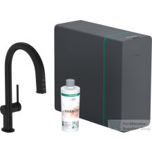   Hansgrohe Aqittura M91 210 mosogató csaptelep és szóda készítő kihúzható zuhanyfejjel,1 jet,sBox,matt fekete 76836670