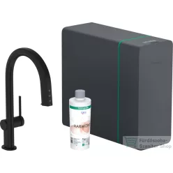   Hansgrohe Aqittura M91 210 mosogató csaptelep és szóda készítő kihúzható zuhanyfejjel,1 jet,sBox,matt fekete 76836670