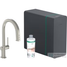   Hansgrohe Aqittura M91 210 mosogató csaptelep és szóda készítő kihúzható zuhanyfejjel,1 jet,sBox,rozsdamentes acél 76836800