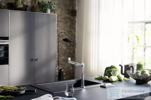 Hansgrohe AQUITTURA M91 vízszűrős mosogató csaptelep és szódakészítő rendszer 240, 1jet, sBox, króm 76837000