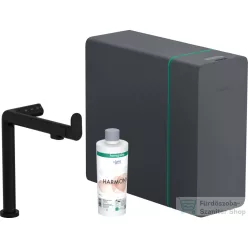   Hansgrohe AQUITTURA M91 vízszűrős mosogató csaptelep és szódakészítő rendszer 240, 1jet, sBox, matt fekete 76837670