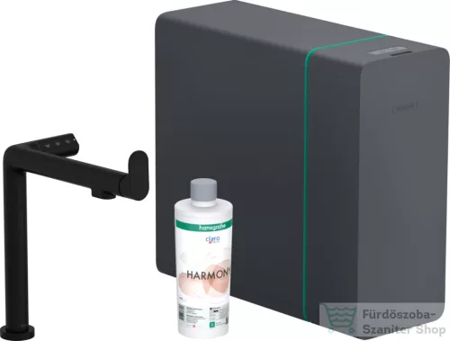 Hansgrohe AQUITTURA M91 vízszűrős mosogató csaptelep és szódakészítő rendszer 240, 1jet, sBox, matt fekete 76837670