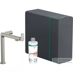   Hansgrohe AQUITTURA M91 vízszűrős mosogató csaptelep és szódakészítő rendszer 240, 1jet, sBox, rozsdamentes acél hatású 76837800