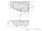 Sapho POLYSAN Mamba kád 170x100x45 cm, jobb 77111