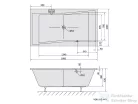 Sapho QUEST egyenes kád 180x100x49cm, fehér 78511