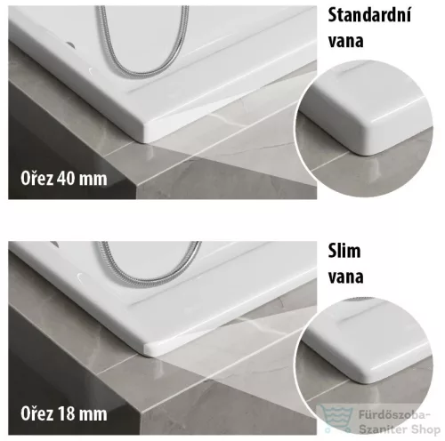 Sapho POLYSAN ANDRA R kád, 180x90x45cm (78771S)