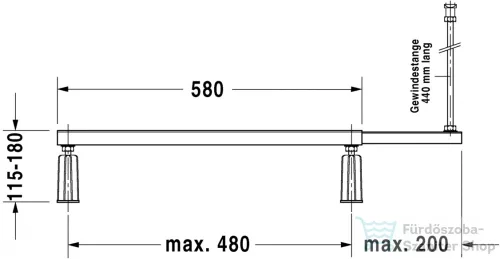 Duravit tartóláb sarokkádhoz 790128000000000 ( 790128 )
