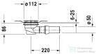Duravit Accessories zuhanytálca lefolyó,króm 790263000001000