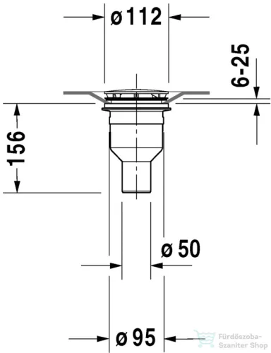 Duravit Accessories zuhanytálca lefolyó,króm790269000001000