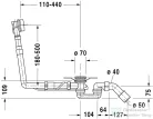 Duravit Quadroval le- és túlfolyógarnitúra, króm 790293000001000 ( 790293 )