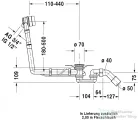 Duravit Quadroval le- és túlfolyógarnitúra, kádtöltővel, króm 790296000001000 ( 790296 )