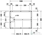 Duravit STONETTO 100x80 cm-es zuhanytálca láb, 80-100 mm, 791102000000000