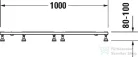 Duravit STONETTO 100x80 cm-es zuhanytálca láb, 80-100 mm, 791102000000000