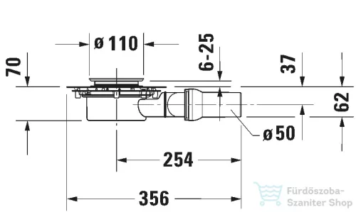 Duravit UNIVERSAL zuhanytálca szifon 90 mm, 791243000000000