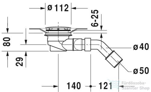 Duravit Accessories zuhanytálca lefolyó D-Code zuhanytálcához,791260000001000