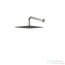   Bugnatese 25x25 cm-es szögletes fejzuhany zuhanykarral,szálcsiszolt nikkel 79137NS