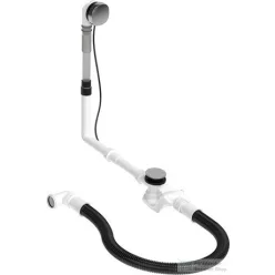   Duravit UNIVERSAL Quadroval automata kád le és túlfolyó, króm 792204000001000
