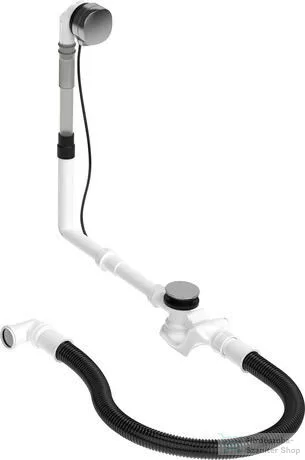 Duravit UNIVERSAL Quadroval automata kád le és túlfolyó kádtöltővel, króm 792205000001000