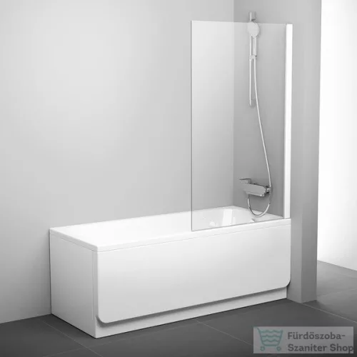 Ravak PVS1-80 80 cm-es fix kádparaván,fehér+transparent 79840100Z1