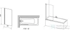 Ravak PVS1-80 80 cm-es fix kádparaván,szatén+transparent 79840U00Z1