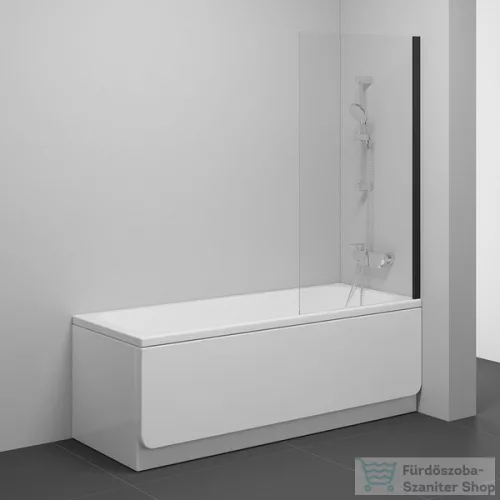 Ravak NEXTY NVS1-80 80 cm-es fix kádparaván,Fekete+transparent 7O840300Z1