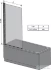 Ravak CHROME CVS1-80 80 cm-es balos kádparaván, króm+transparent 7QL40C00Z1