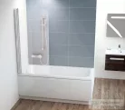 Ravak CHROME CVS1-80 80 cm-es balos kádparaván, szatén+transparent 7QL40U00Z1