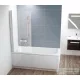 Ravak CHROME CVS1-80 80 cm-es balos kádparaván, szatén+transparent 7QL40U00Z1