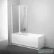 Ravak CHROME CVS2-100 100 cm-es balos kádparaván, fehér+transparent 7QLA0100Z1