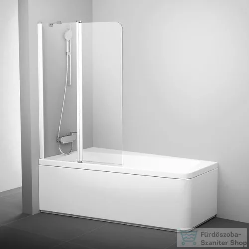Ravak 10° 10CVS2-100 99 cm széles balos kádparaván, fehér+transparent 7QLA0103Z1