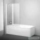 Ravak 10° 10CVS2-100 99 cm széles balos kádparaván, fehér+transparent 7QLA0103Z1