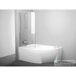   Ravak CVSK1 Rosa 140/150 balos kádparaván, Króm+transparent 7QLM0C00Y1