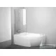 Ravak CVSK1 Rosa 140/150 balos kádparaván, Króm+transparent 7QLM0C00Y1