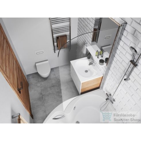 Ravak CVSK1 Rosa 140/150 balos kádparaván, Króm+transparent 7QLM0C00Y1