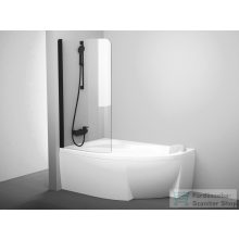   Ravak CVSK1 Rosa 160/170 balos kádparaván, Matt fekete+transparent 7QLS0300Y1