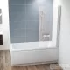 Ravak CHROME CVS1-80 80 cm-es jobbos kádparaván, króm+transparent 7QR40C00Z1