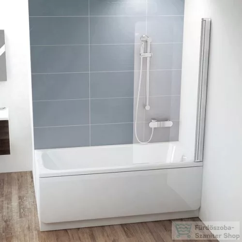 Ravak CHROME CVS1-80 80 cm-es jobbos kádparaván, szatén+transparent 7QR40U00Z1